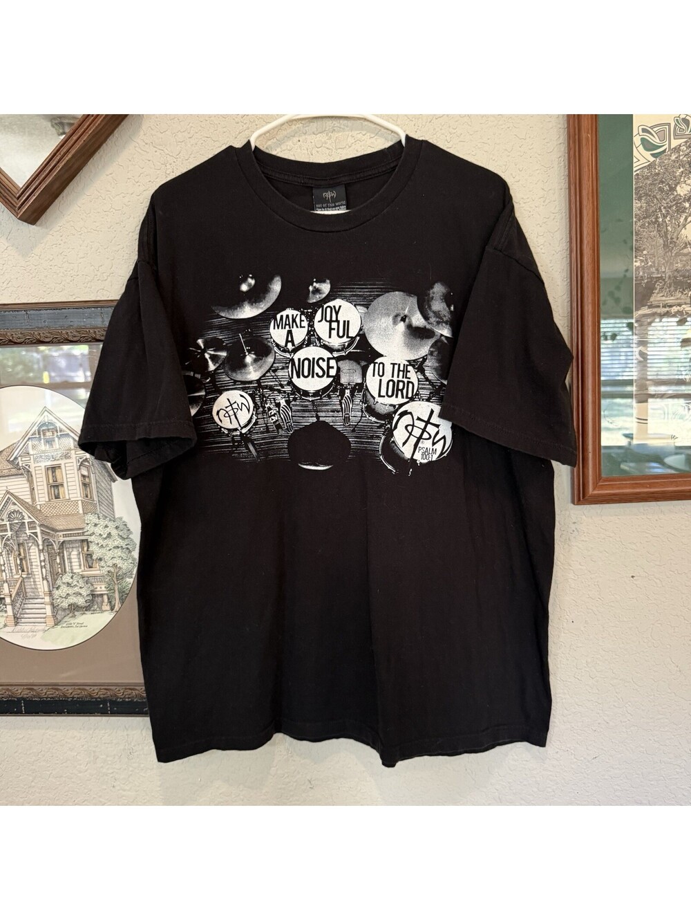 Vintage 00s RARE Not Of This World Christian Jesus Religious Psalm 100:1 NOTW XL